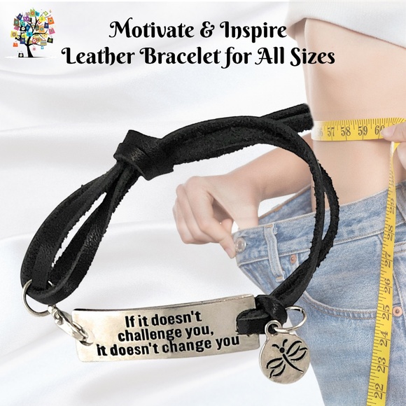 Dragonfly Spirit Designs Jewelry - Inspirational Saying Challenges Bracelet